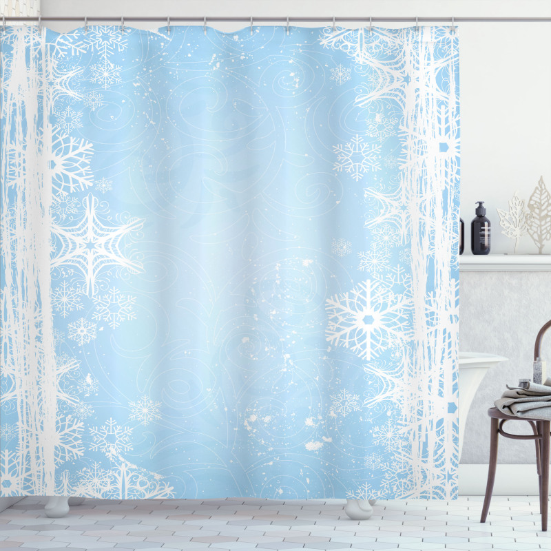 Christmas Snowflake Soft Shower Curtain