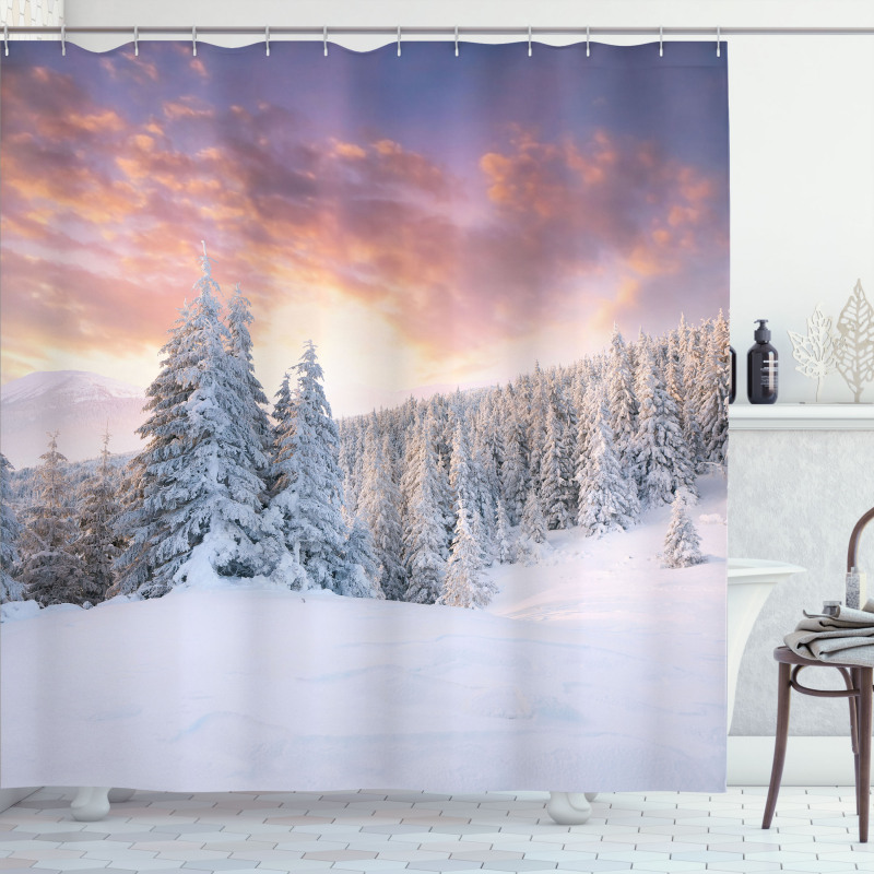 Sunrise Rural Fields Shower Curtain