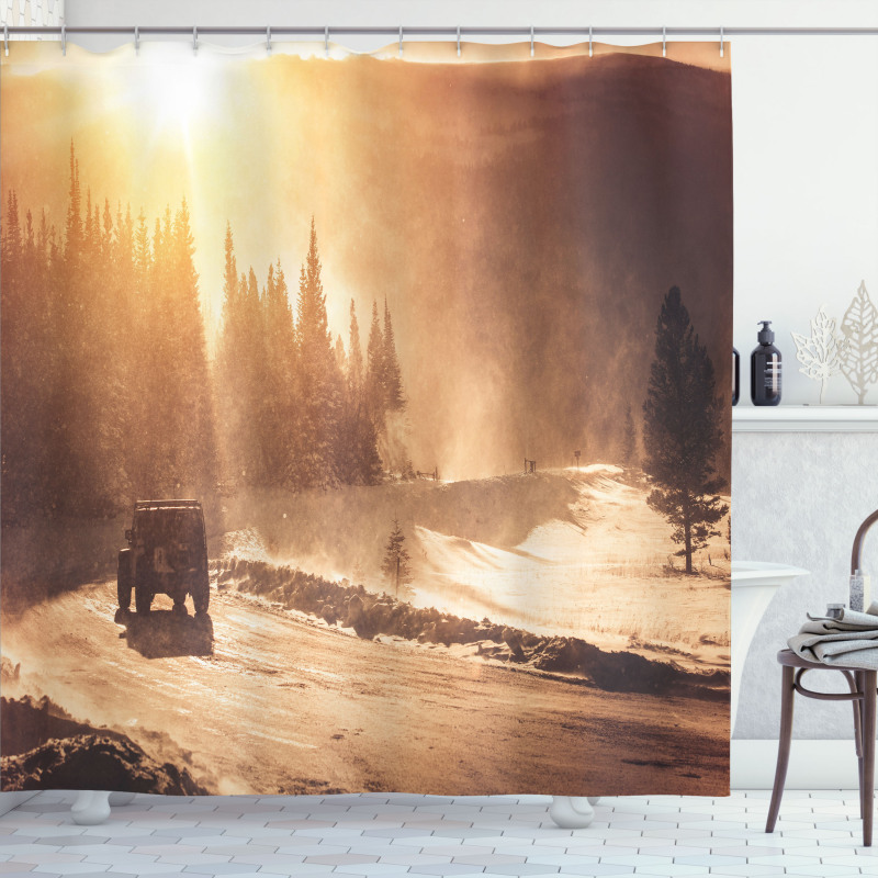 Colorado Mountain Road Shower Curtain