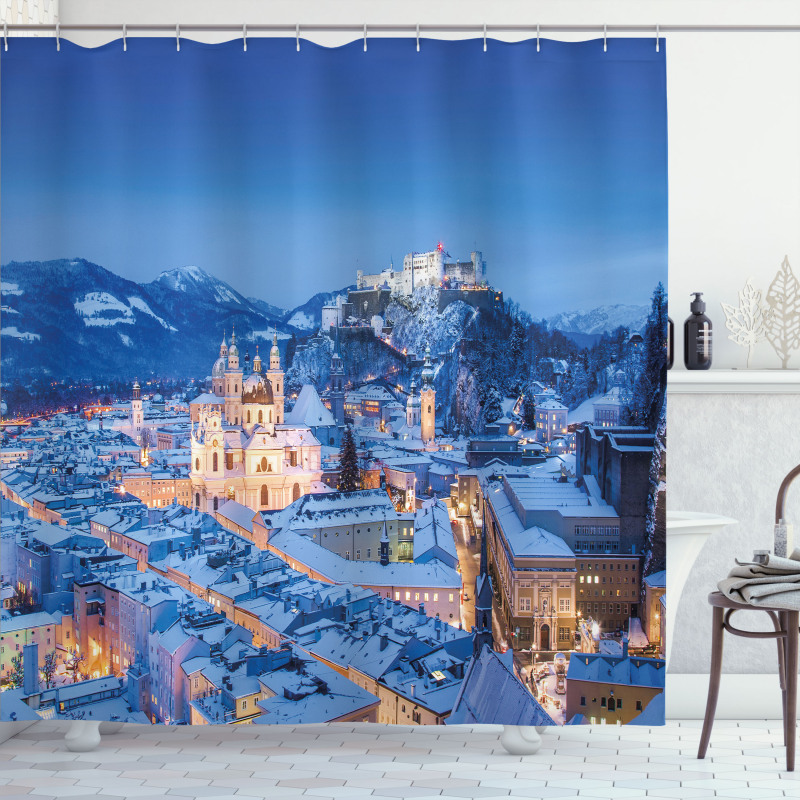 Historic City Salzburg Shower Curtain