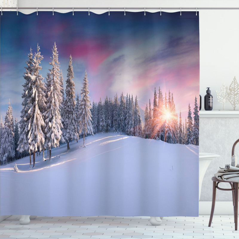 Idyllic Serene Panorama Shower Curtain