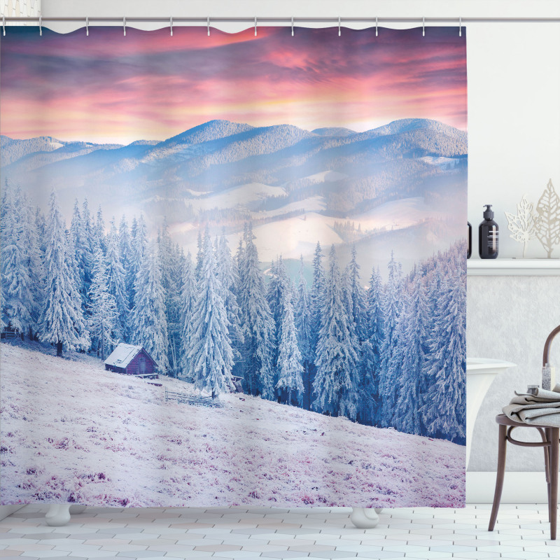 Calm Scenic Countryside Shower Curtain