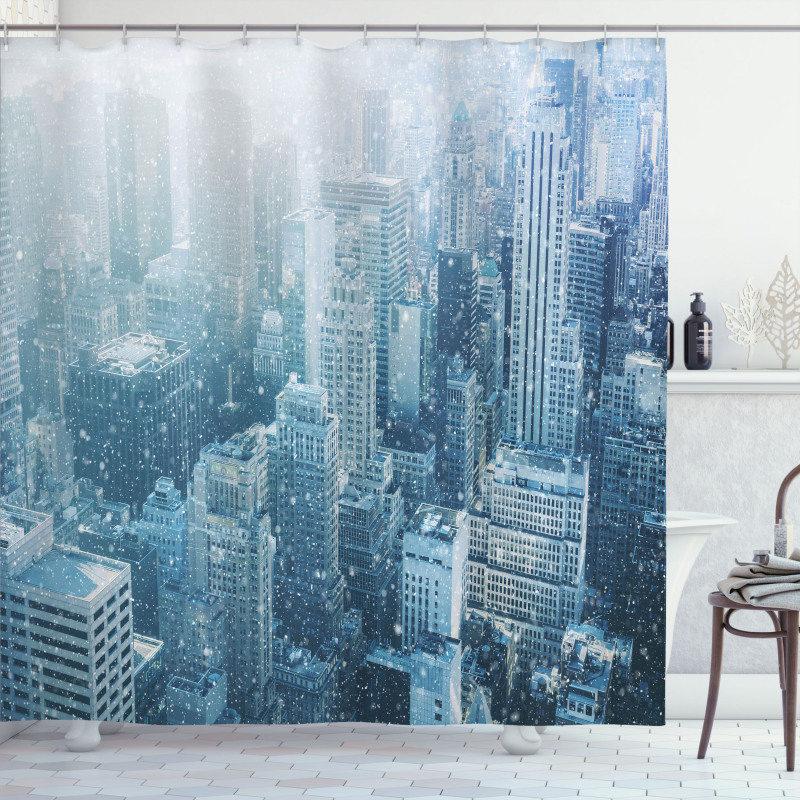 Snow in New York City Shower Curtain