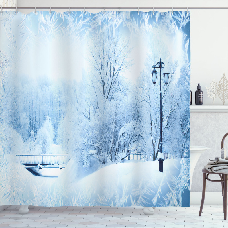 Wonderland Xmas Holiday Shower Curtain