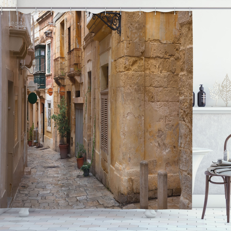 Old Narrow Street Town Shower Curtain