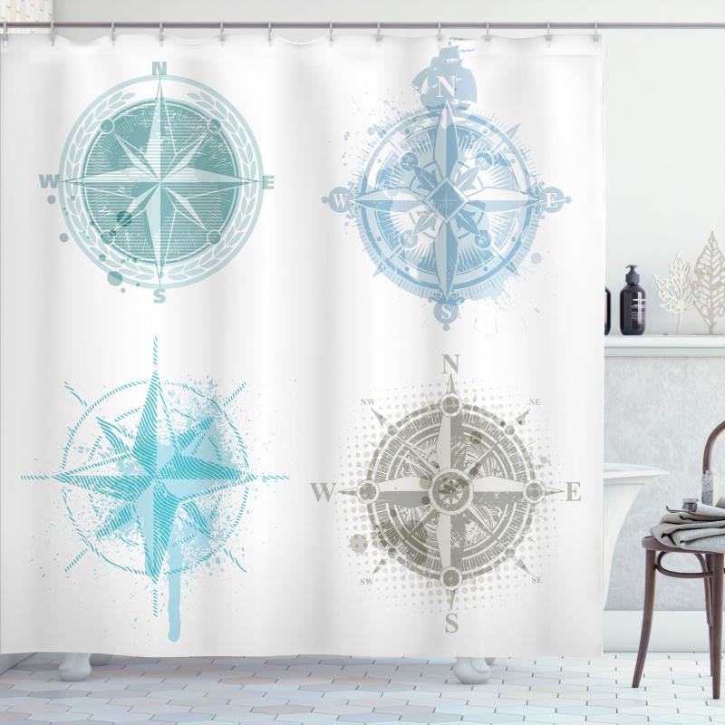 Windrose Marine Shower Curtain