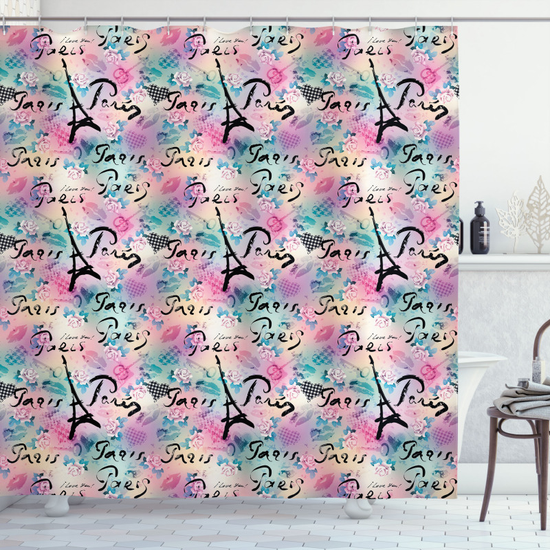 Rose Flowers Romantic Shower Curtain