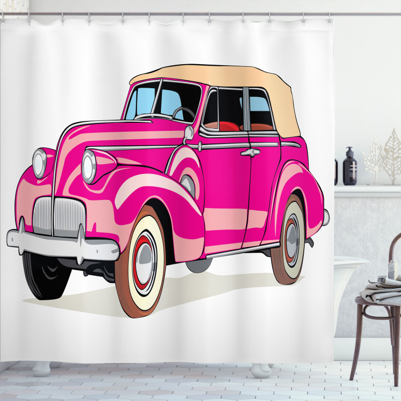 Convertible from Fifties Shower Curtain