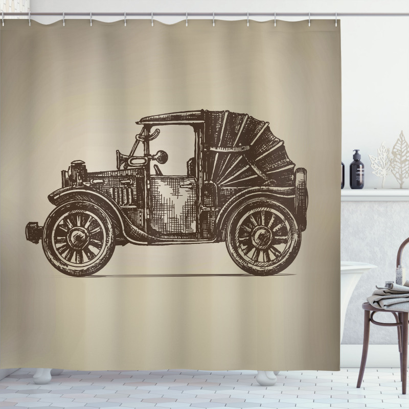 Vintage Car Convertible Shower Curtain