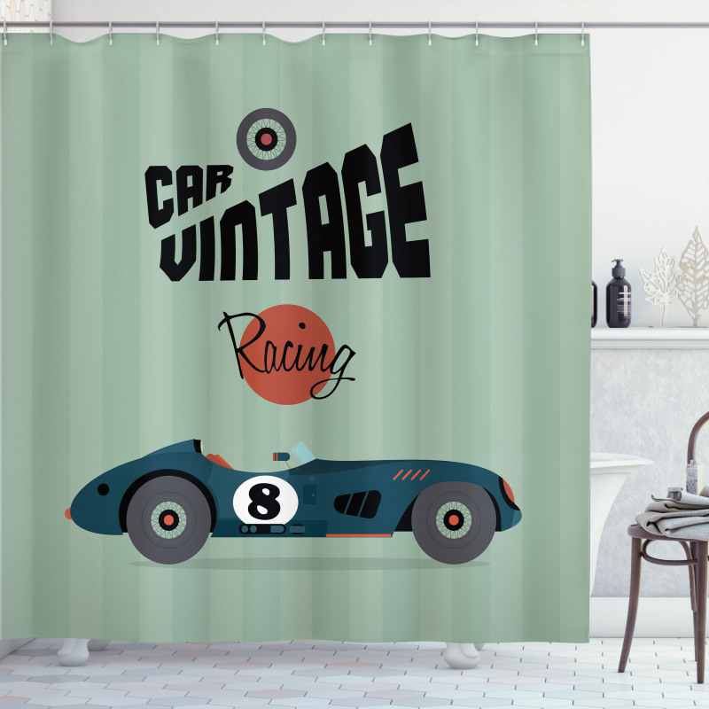 Classic Design Racing Shower Curtain