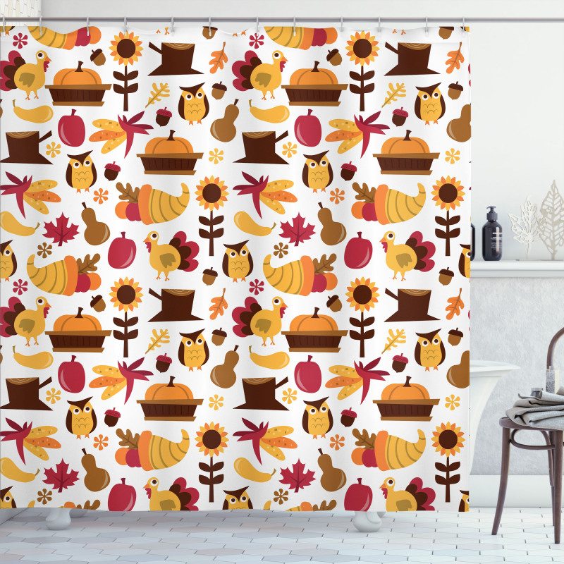 Fall Composition Shower Curtain