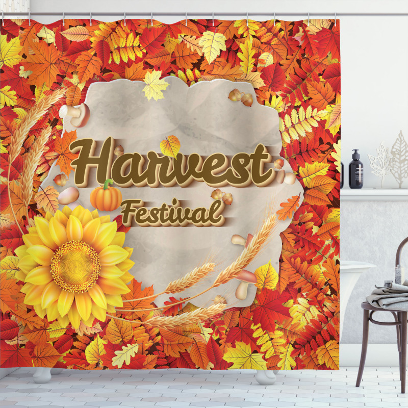 Festival Autumn Leaves Shower Curtain