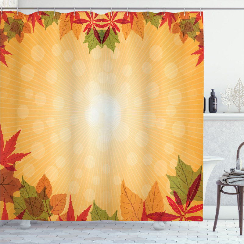 Striped Dotted Seasonal Shower Curtain