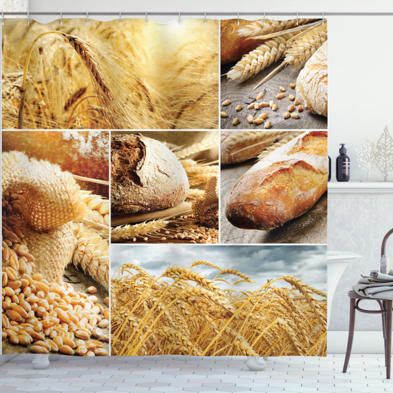 Bread Making Wheat Shower Curtain