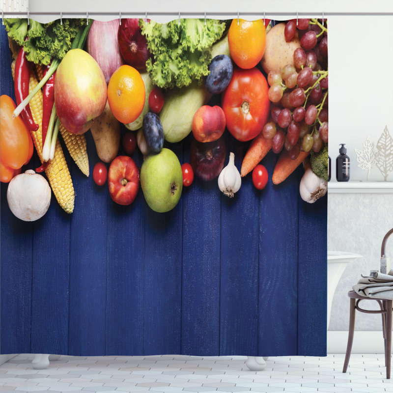 Organic Fresh Fruits Shower Curtain