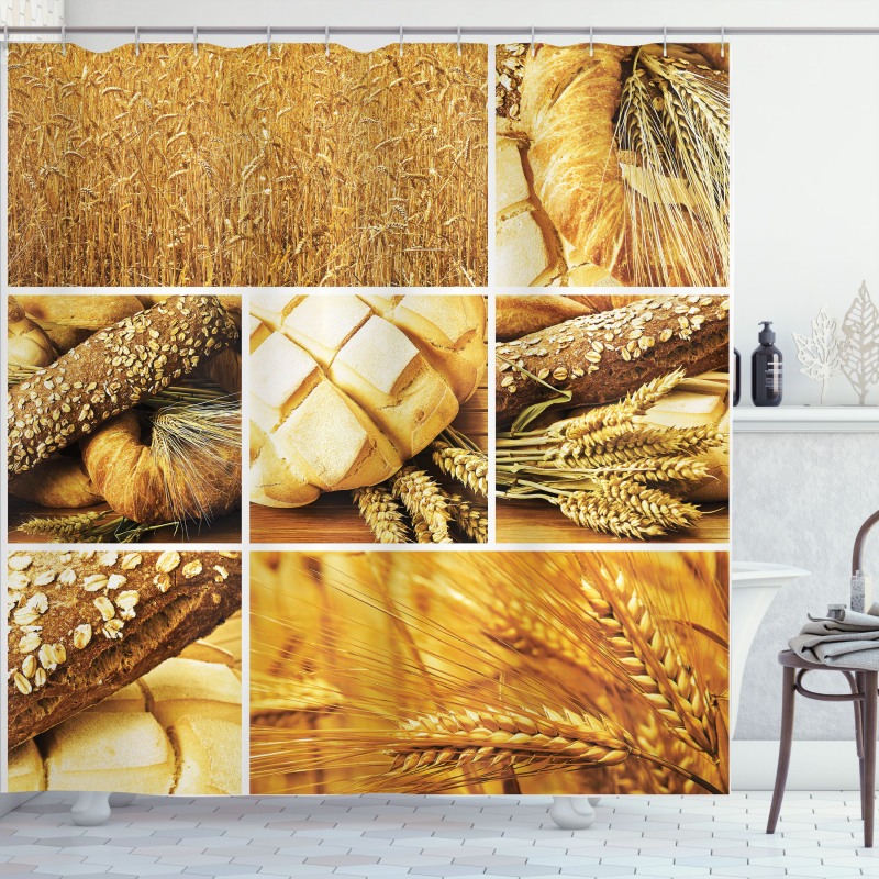 Wheat Stages Collage Shower Curtain