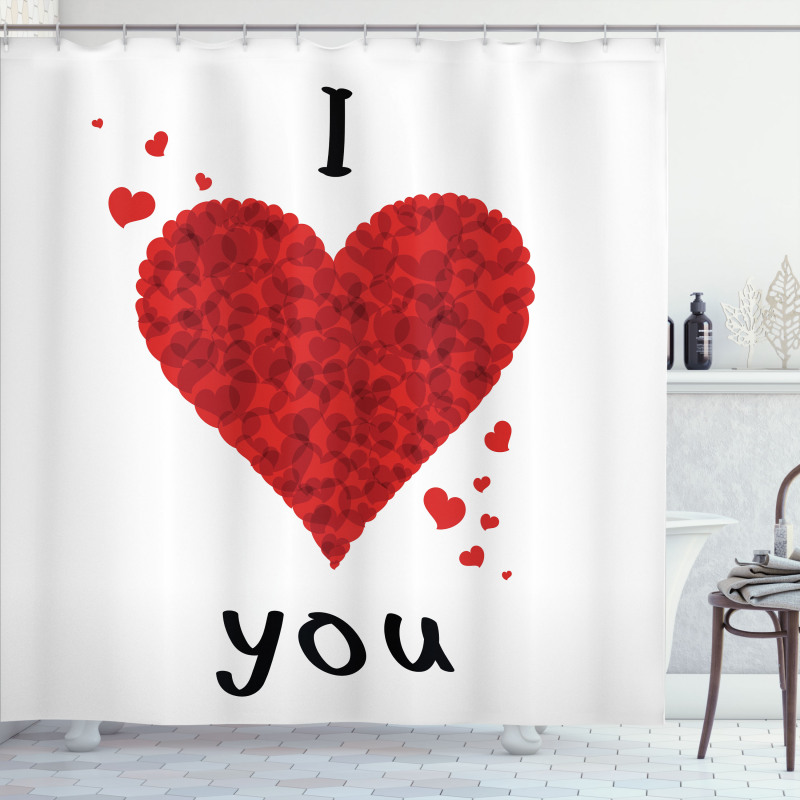 Love Bouquet Heart Shower Curtain