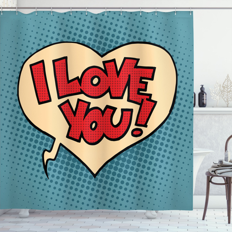 Pop Art Style Comic Shower Curtain