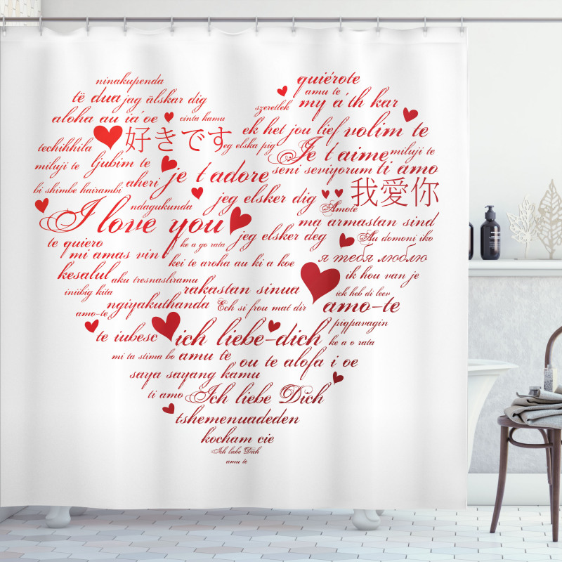 Love Words Universal Shower Curtain