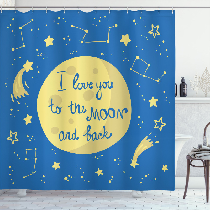 Comet Astronomy Star Shower Curtain