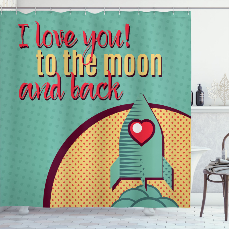 Rocket Love Fuel Shower Curtain