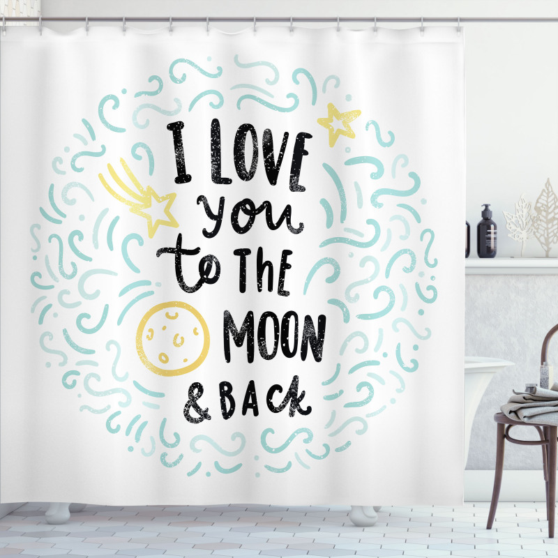 Cartoon Sibling Love Shower Curtain