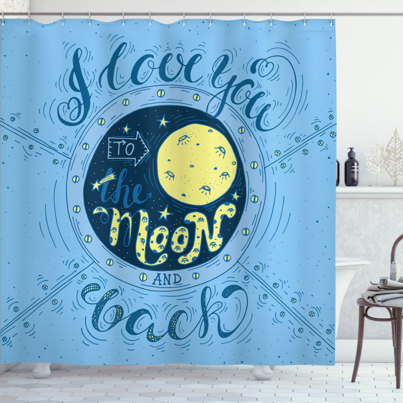 Astronomy Space Map Shower Curtain