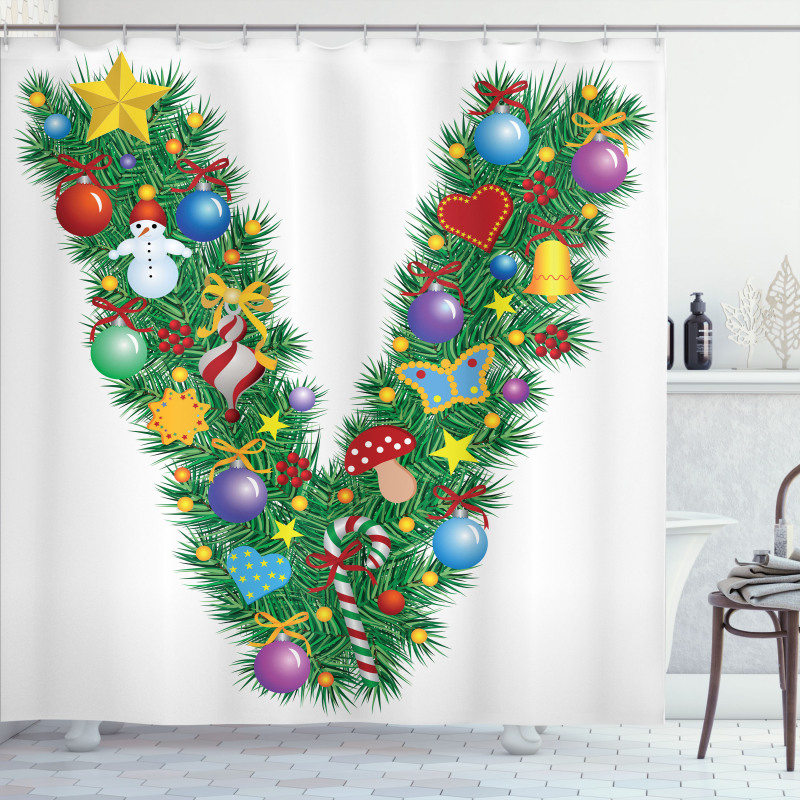 Ornamental Tree Bells Shower Curtain