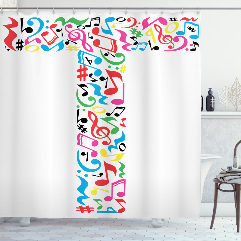 Uppercase Musical Art Shower Curtain