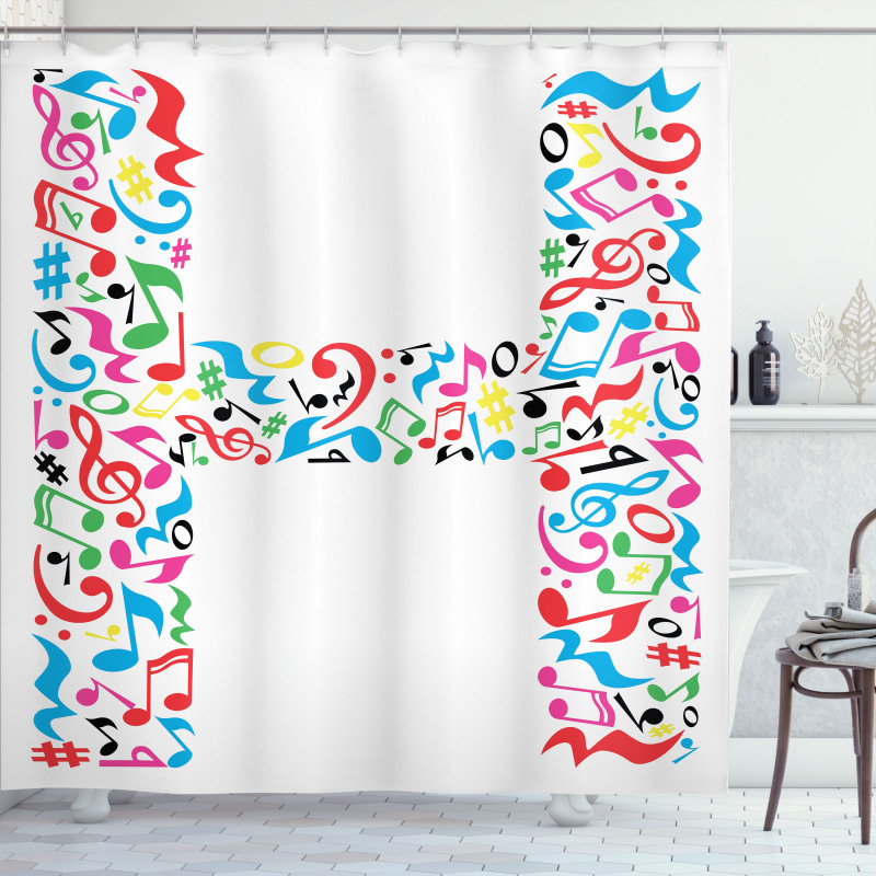 Capital Musical Happy Shower Curtain