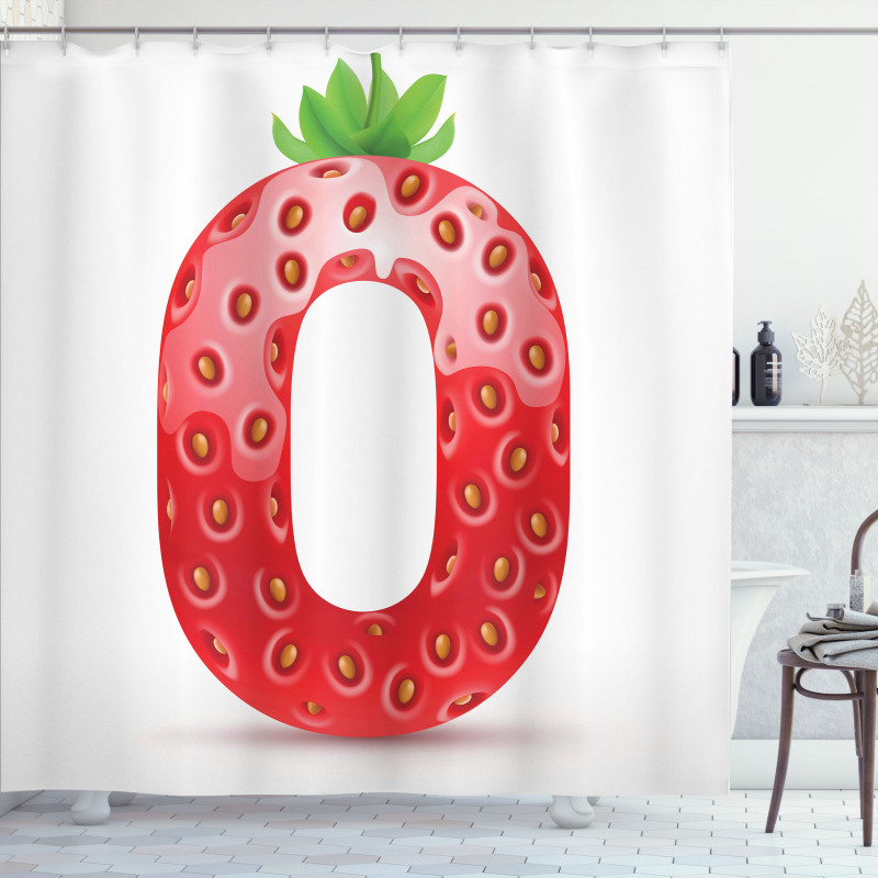 Vibrant Fruit Capital Shower Curtain
