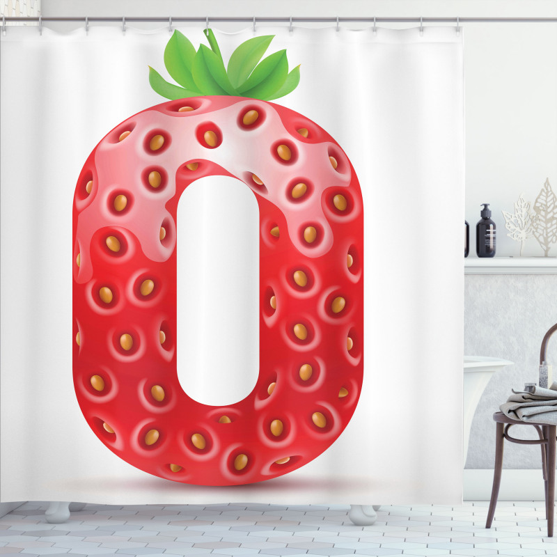 Healthy Food Nubmer 0 Shower Curtain