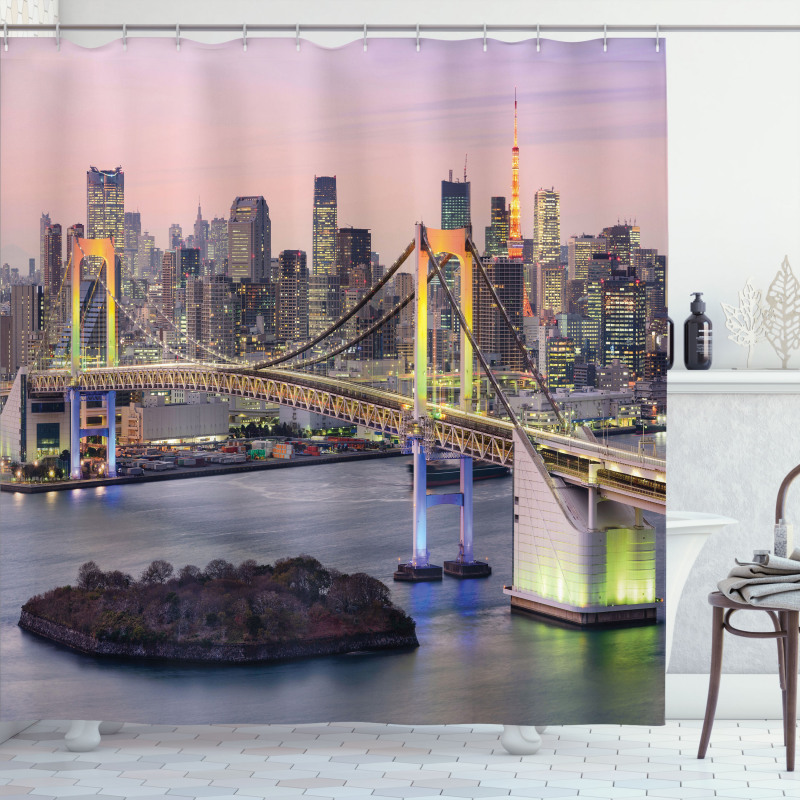 Tokyo Japan Bridge Shower Curtain