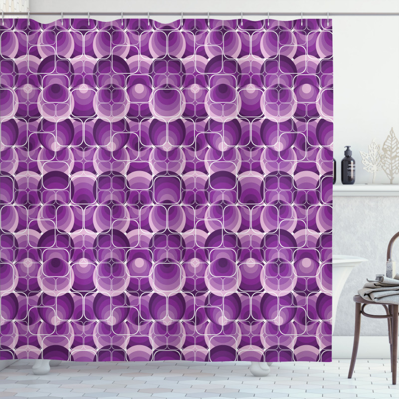 Circles and Squares Urban Shower Curtain