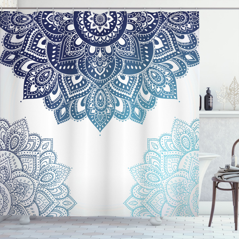 Vibrant Colored Mandala Shower Curtain