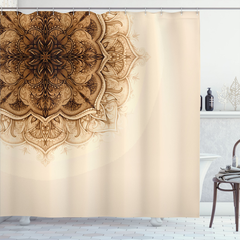 Oriental Mandala Illustration Shower Curtain