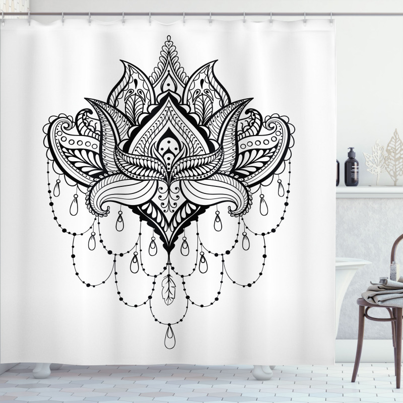 Lotus Flower Culture Shower Curtain