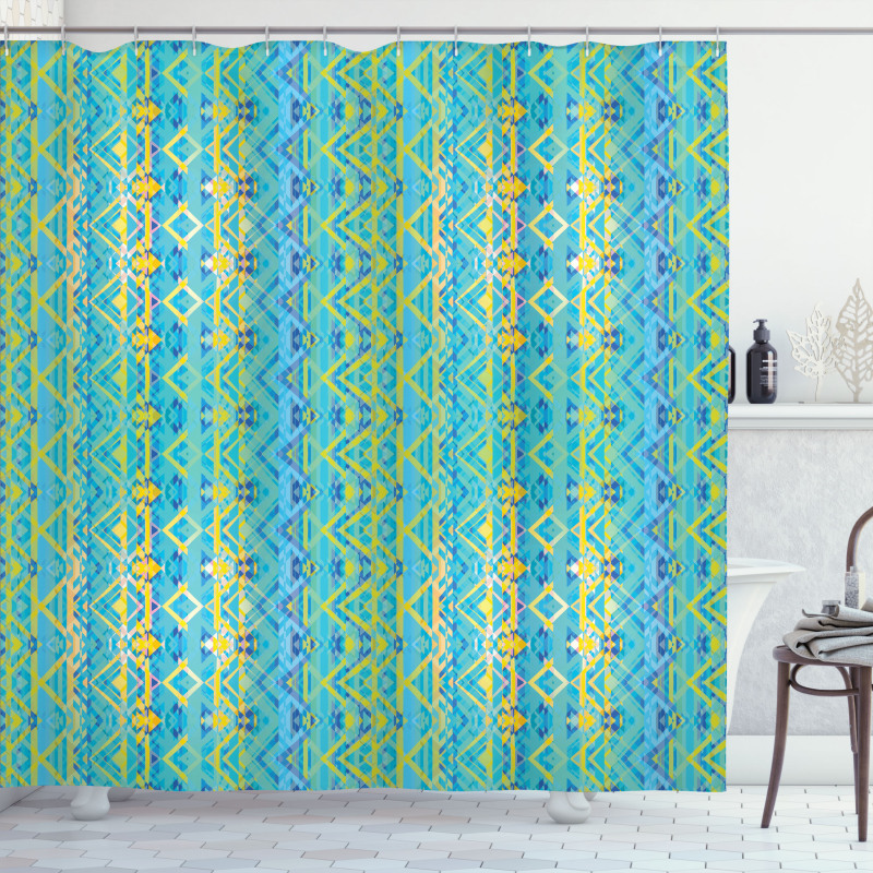 Zigzag Aztec Design Shower Curtain
