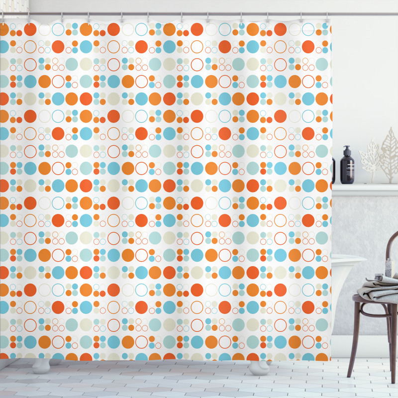 Colorful Oval Rings Shower Curtain