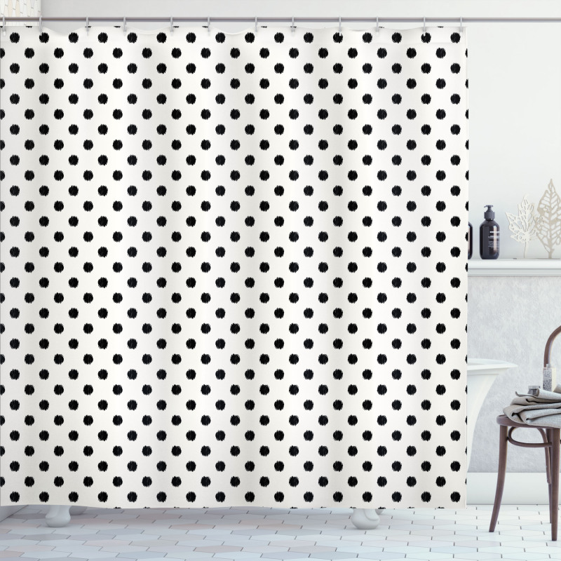 Large Polka Dots Shower Curtain