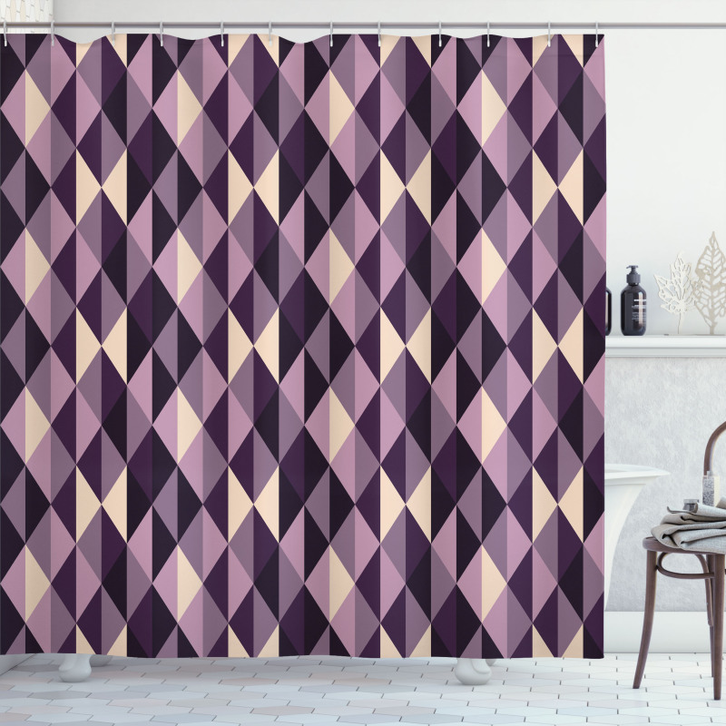 Abstract Style Triangles Shower Curtain