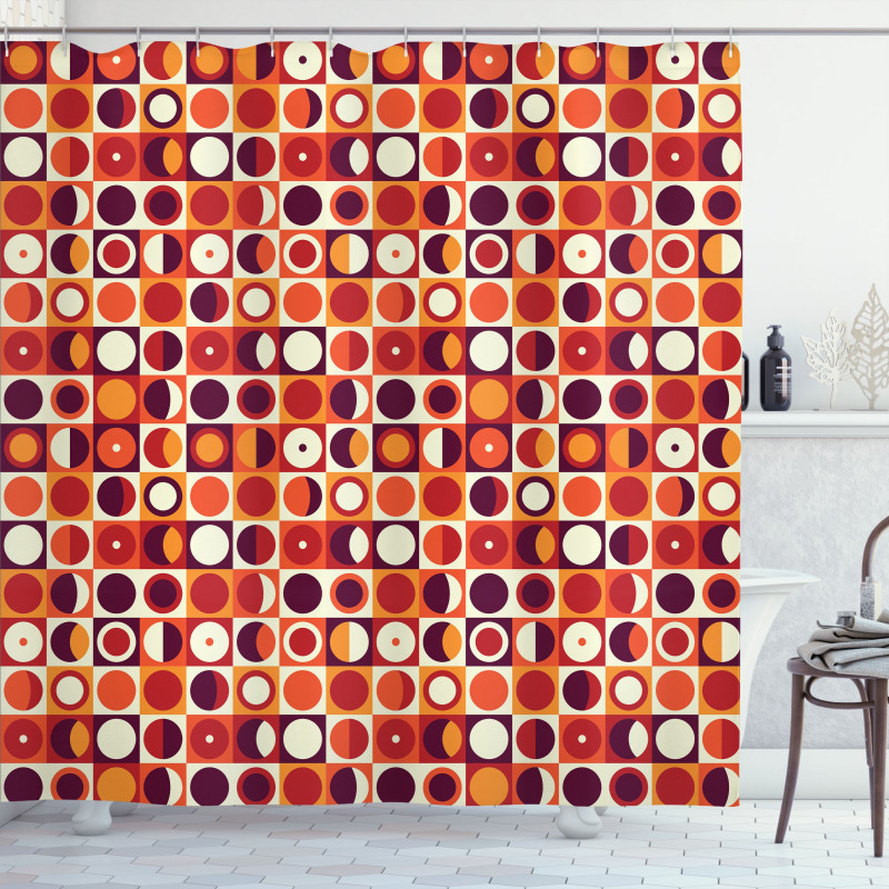 Sixties Style Ovals Shower Curtain