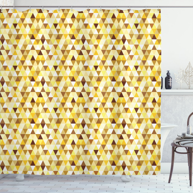 Funky Vivid Triangles Shower Curtain