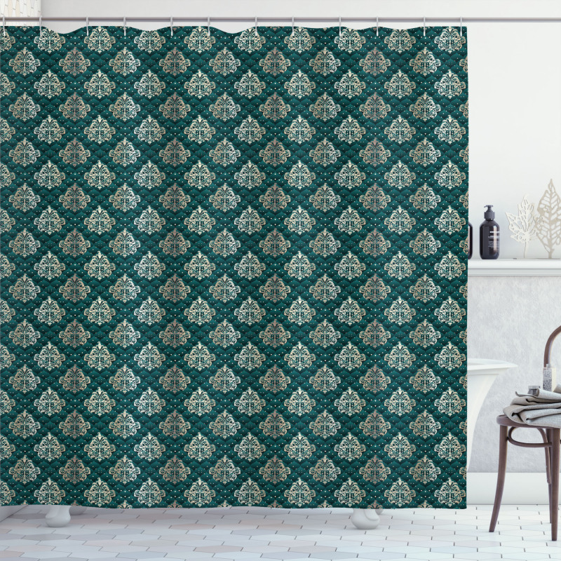 French Rococo Motifs Shower Curtain