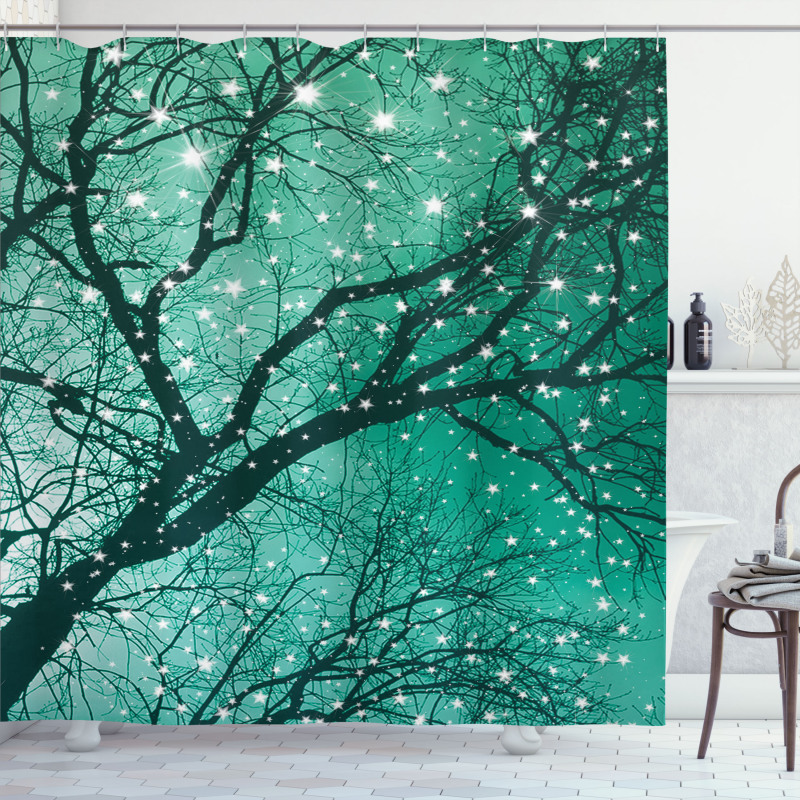 Stars Bare Branches Shower Curtain