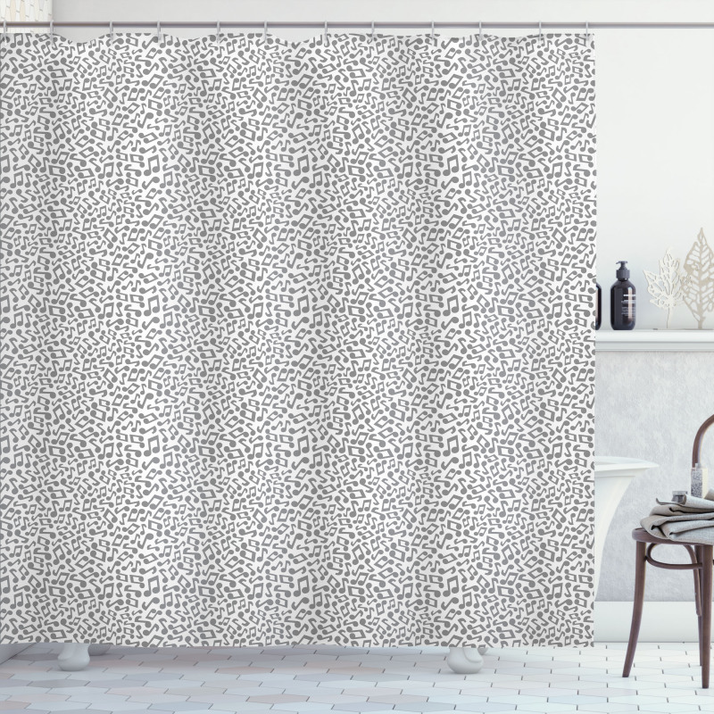 Mixed Melody Monochrome Shower Curtain