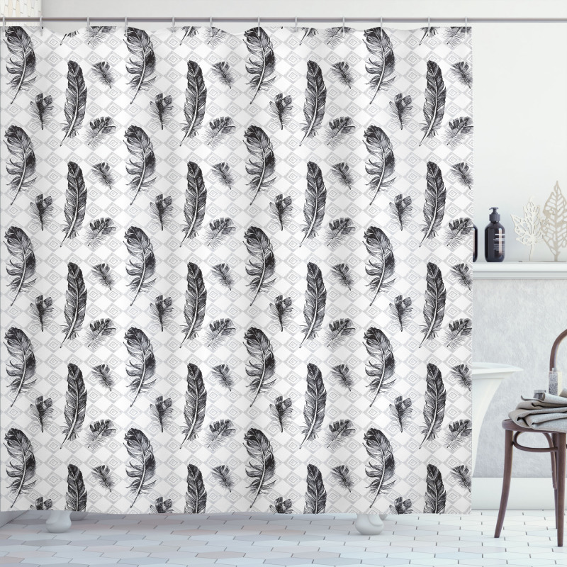 Grunge Geometric Gothic Shower Curtain