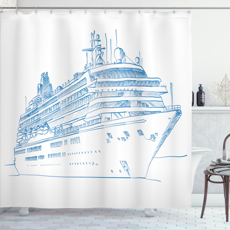 Cruise Liner Boat Travel Shower Curtain