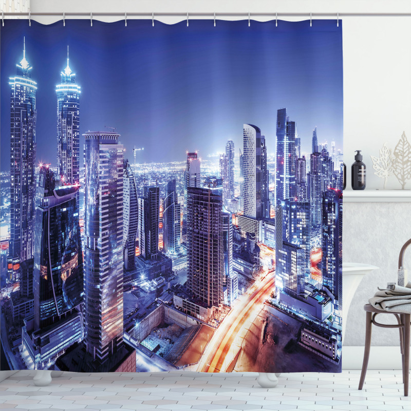 Dubai Downtown Modern UAE Shower Curtain