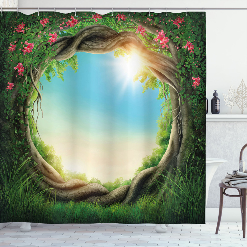 Enchanted Forest in Spring Shower Curtain